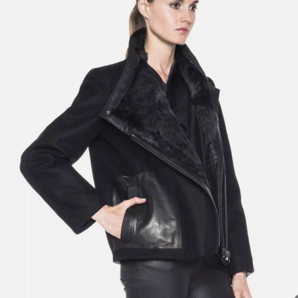 REAL FUR HELMUT LANG REVERSABLE COAT